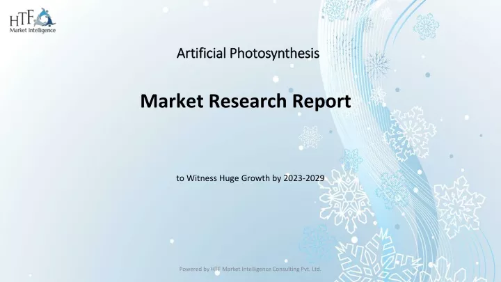 artificial photosynthesis market research report