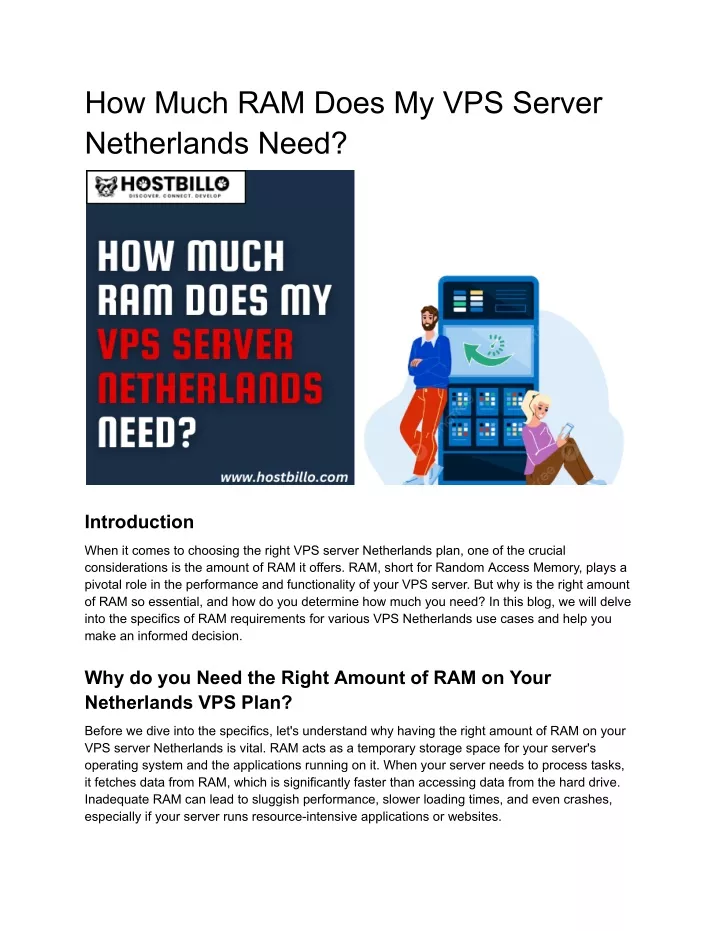 how much ram does my vps server netherlands need