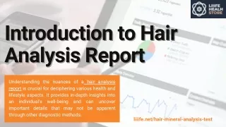 Introduction to Hair Analysis Report