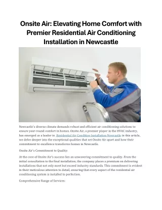 Residential Air Conditioning NewCastle