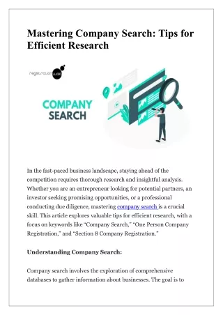 mastering company search tips for efficient