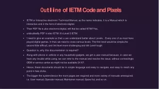 o u t l i n e of ietm code and pixels