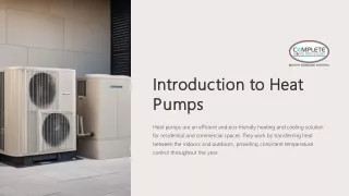 Introduction to Heat Pumps