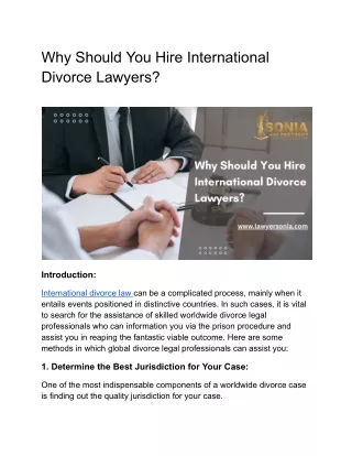 Why Should You Hire International Divorce Lawyers_