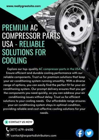 Quality AC Compressor Parts for Sale in the USA - Find Reliable Components for Y