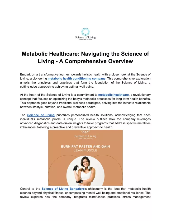 metabolic healthcare navigating the science