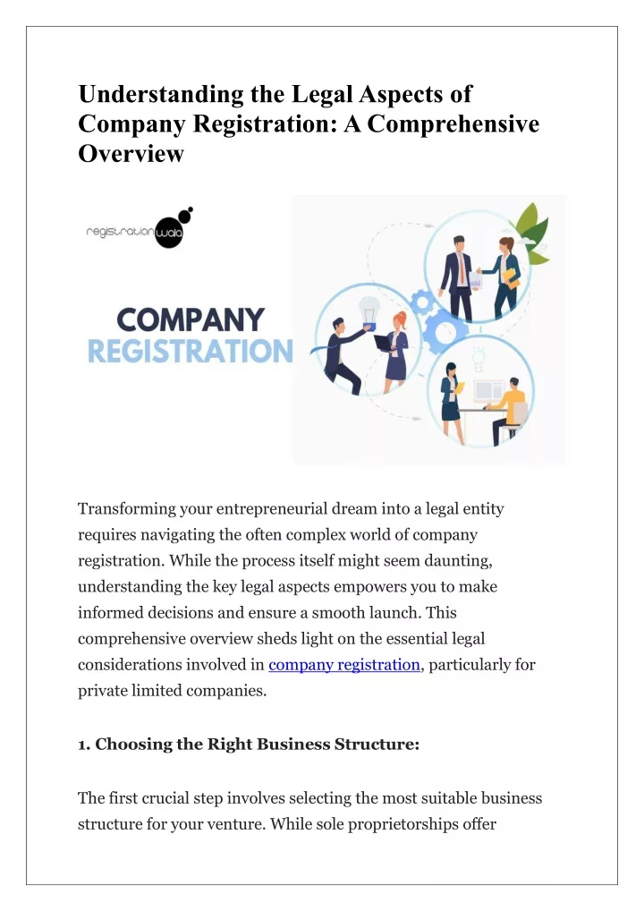 understanding the legal aspects of company