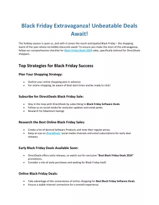 Unlock Unbeatable Savings with DirectDeals Black Friday Software Deals