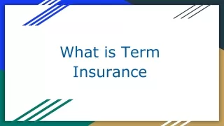 what is term insurance