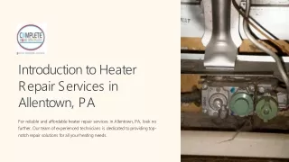 Introduction to Heater Repair Services in Allentown, PA