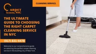 Choosing the Right Carpet Cleaning Service in NYC - Carpet Cleaning NYC