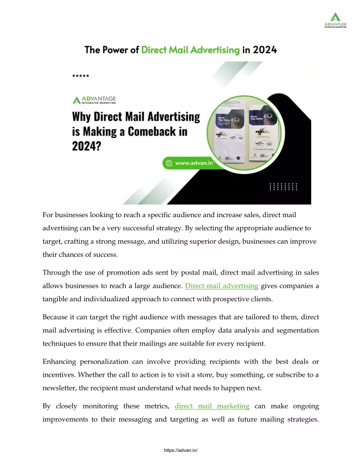 the power of the power of direct mail advertising