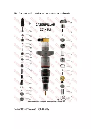 Fit for cat c13 intake valve actuator solenoid