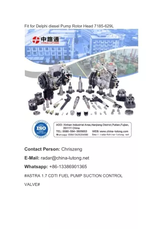 Fit for Delphi diesel Pump Rotor Head 7185-629L