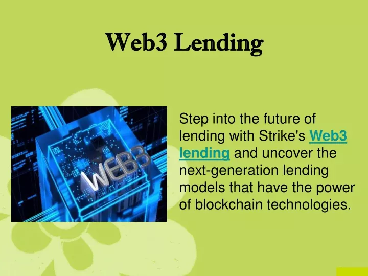 web3 lending web3 lending
