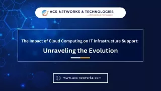 Impact of Cloud Computing on IT Infrastructure Support