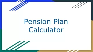 pension plan calculator