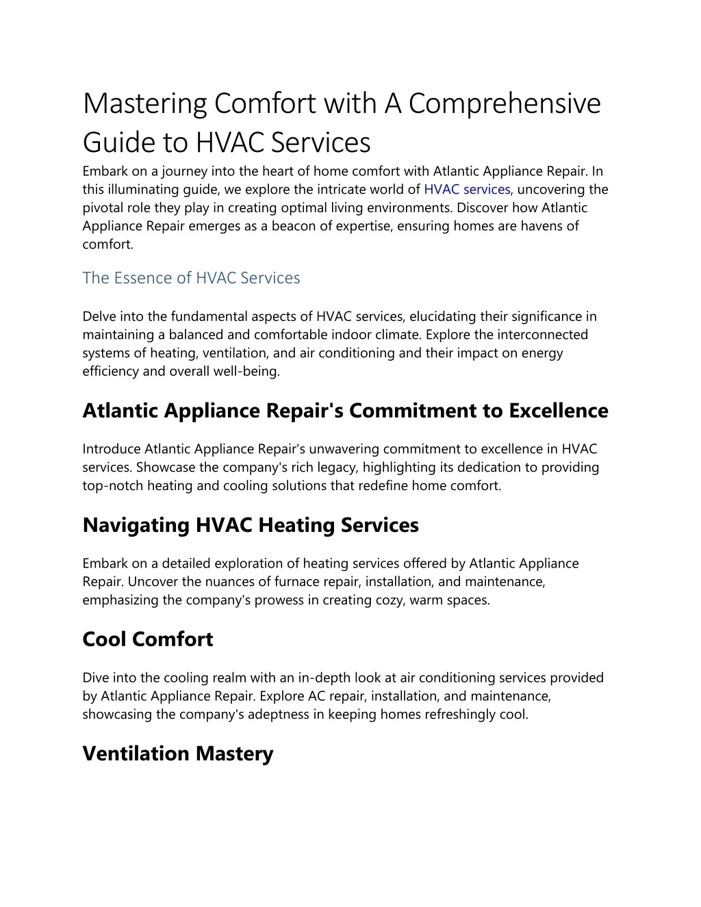 PPT Mastering Comfort with A Comprehensive Guide to HVAC Services(01)