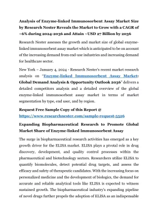 analysis of enzyme linked immunosorbent assay
