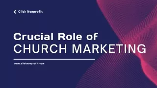 Crucial Role of Marketing in the Church