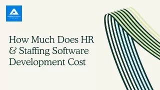 How Much Does HR & Staffing Software Development Cost