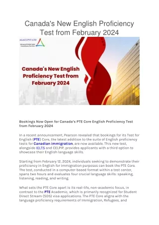 canada immigration 2024 latest news for english test