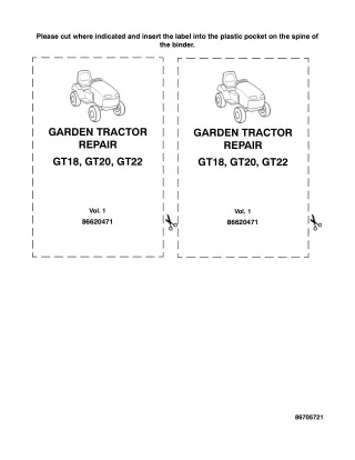 New Holland GT18 Garden Tractor Service Repair Manual