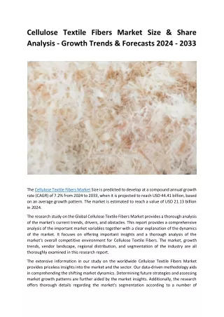 cellulose textile fibers market size share