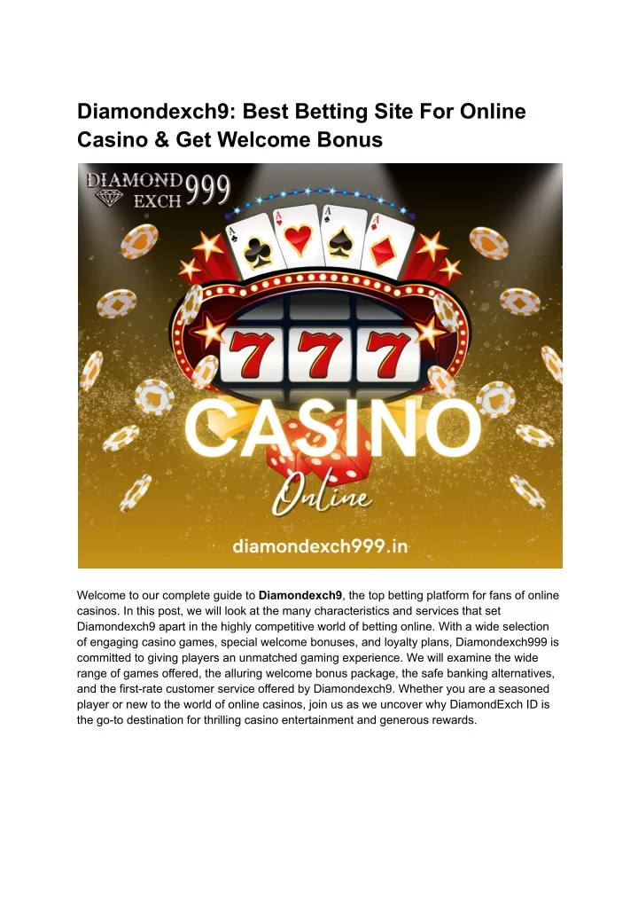 diamondexch9 best betting site for online casino