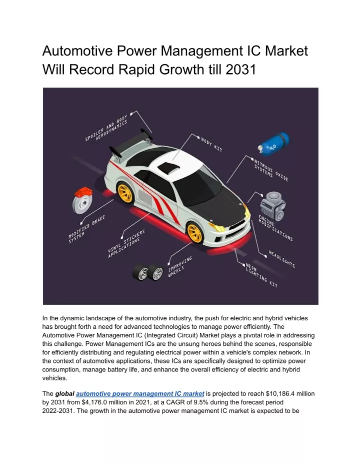 automotive power management ic market will record