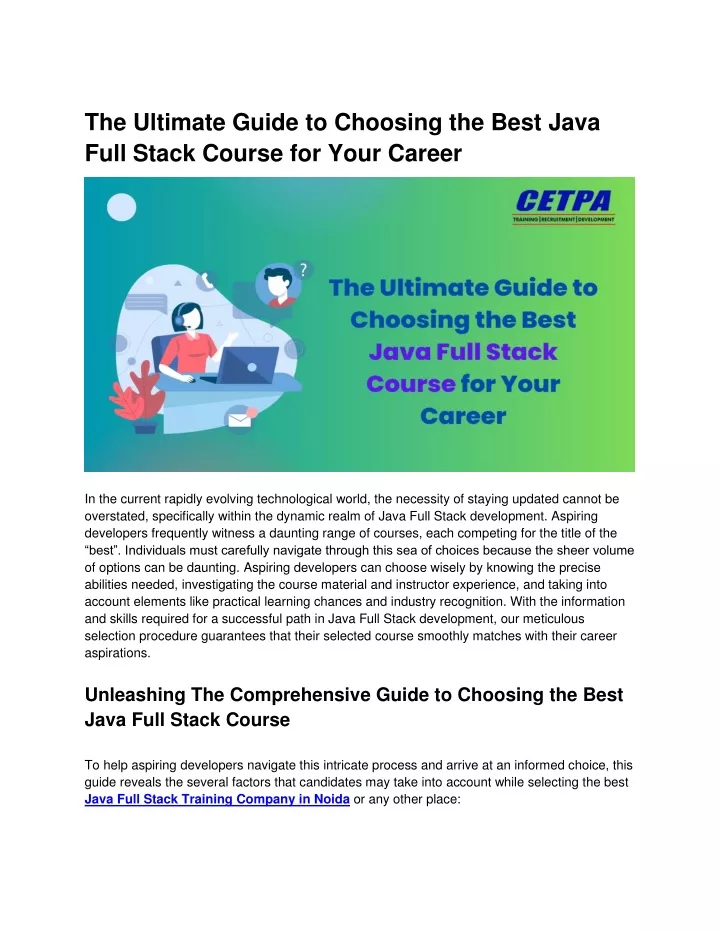 the ultimate guide to choosing the best java full