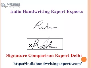 Signature Comparison Expert Delhi– India Handwriting Expert