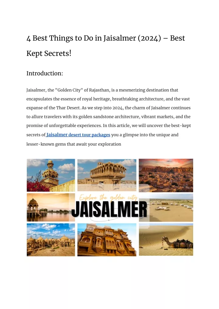 4 best things to do in jaisalmer 2024 best