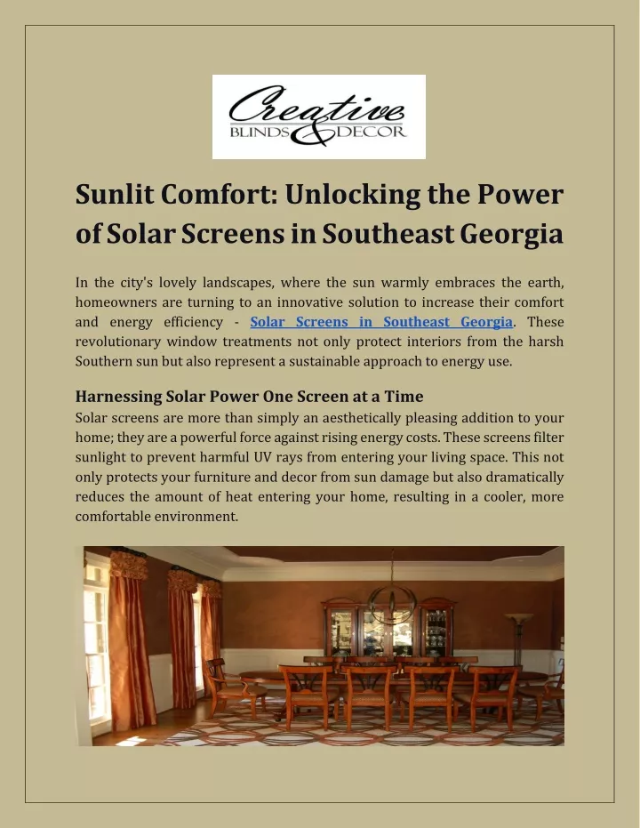 sunlit comfort unlocking the power of solar