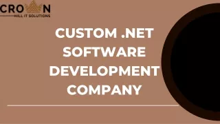 Get Best .Net Web Application Development Services at Crown Hill IT Solutions
