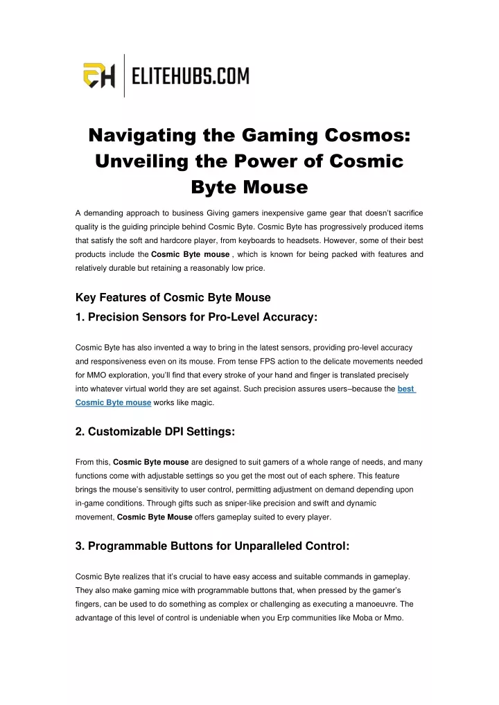 navigating the gaming cosmos unveiling the power