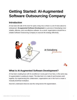 Getting Started AI-Augmented Software Outsourcing Company