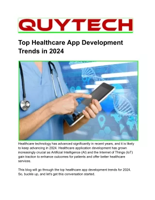 Top Healthcare App Development Trends in 2023