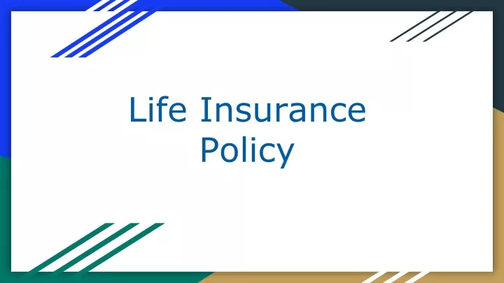 life insurance policy