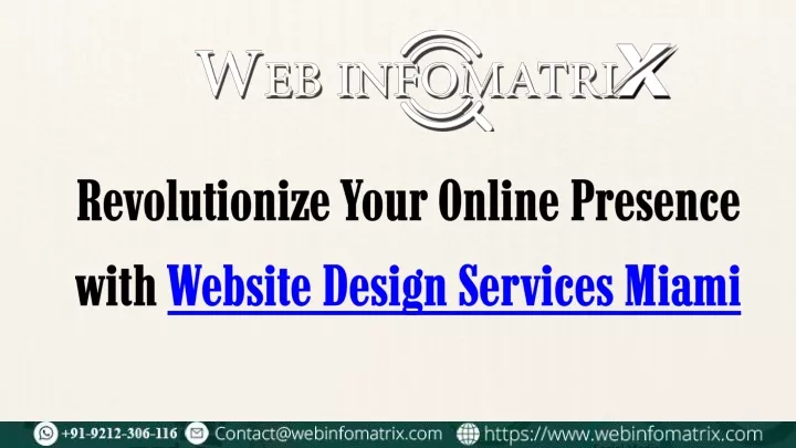 revolutionize your online presence with website