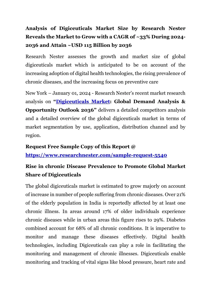 analysis of digiceuticals market size by research