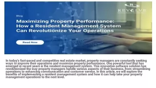 Maximizing Property Performance: How a Resident Management System Can Revolution