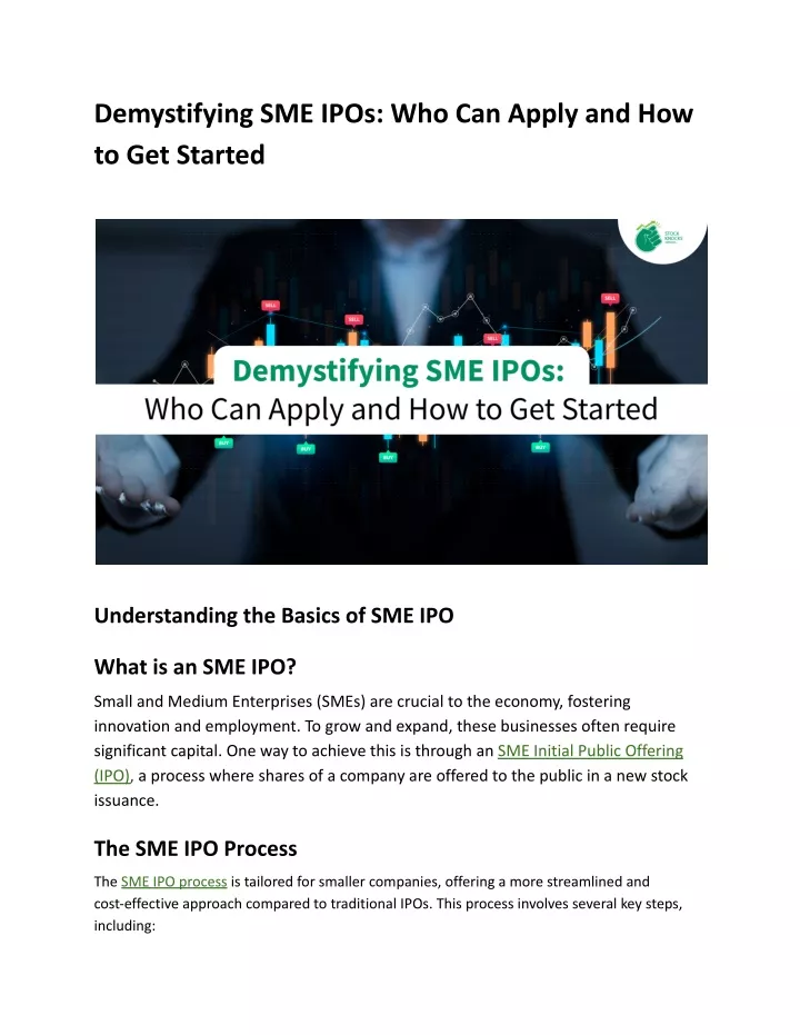 demystifying sme ipos who can apply