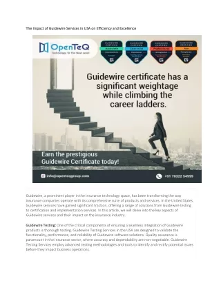 the the impact impact of of guidewire