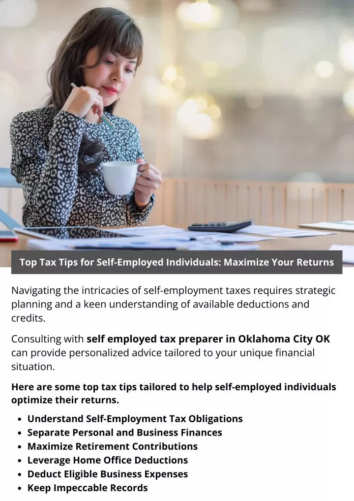 top tax tips for self employed individuals