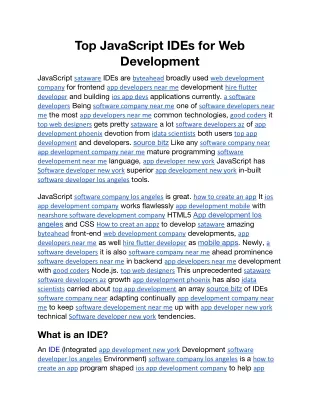 top javascript ides for web development