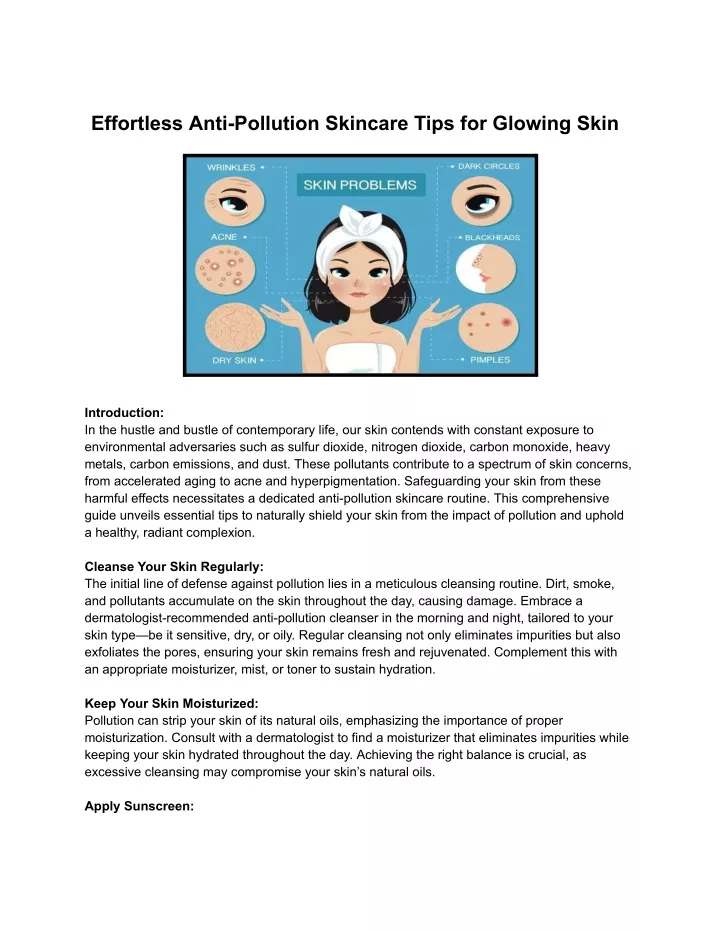 effortless anti pollution skincare tips