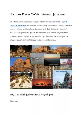 famous places to visit around jaisalmer