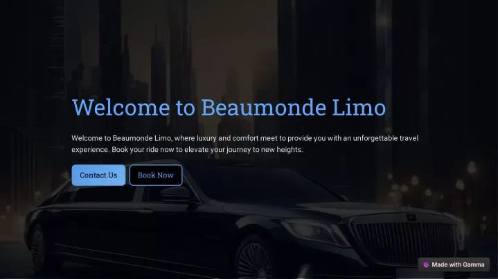 PPT Welcome to Beaumonde Limoshine PowerPoint Presentation free