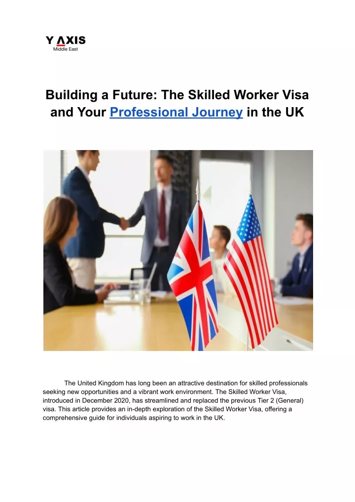 building a future the skilled worker visa